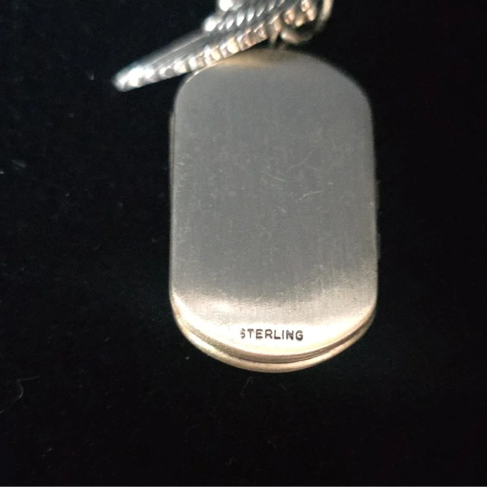 United States Coast Guard Sterling Silver Dogtag locket with Chain